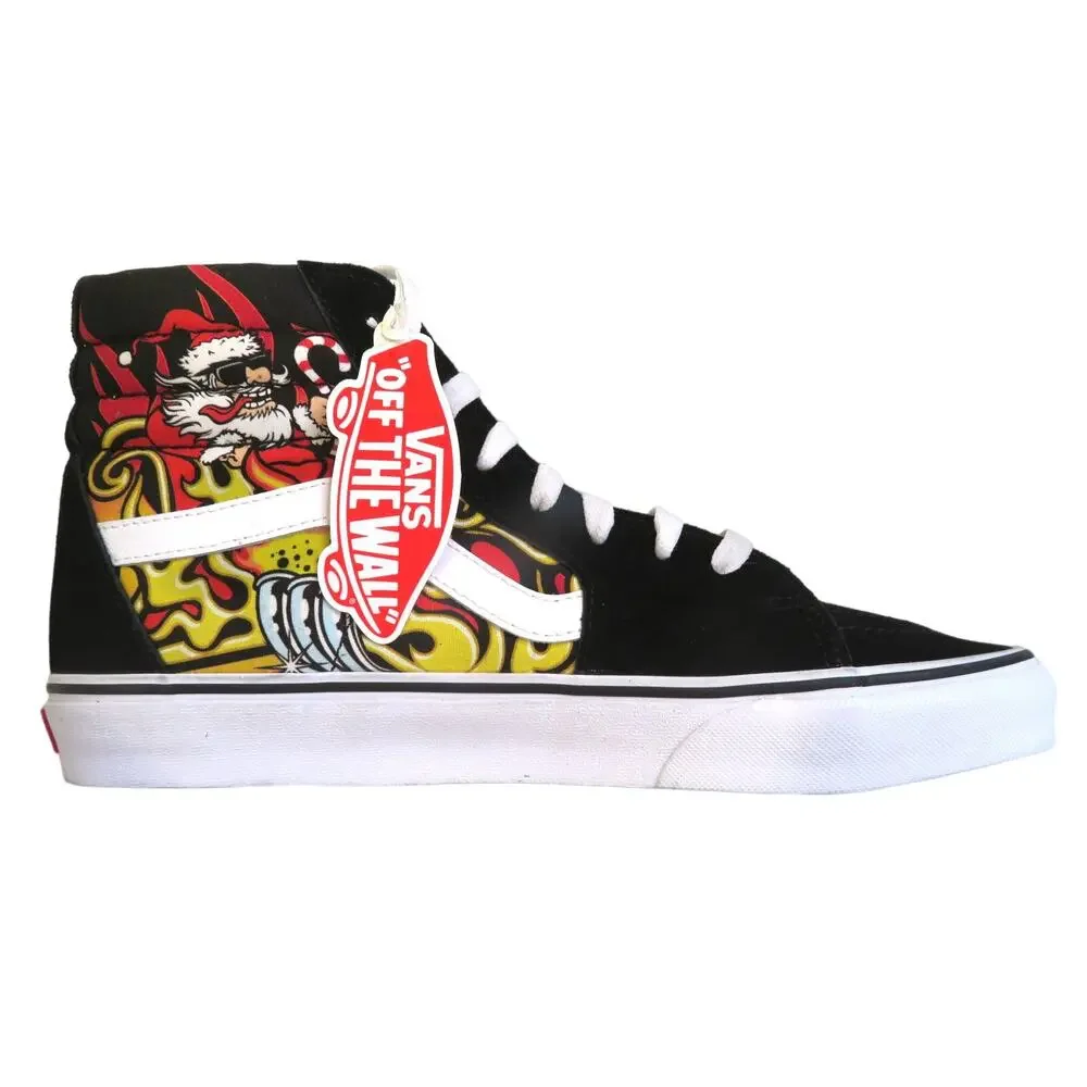 New VANS Santa Flame SK8 SkateBoard Hi-Top Sneakers Men's Sz 10